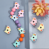 CHGCRAFT 12Pcs 6 Colors Silicone Beads SIL-CA0002-45-4