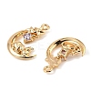 Brass Micro Pave Cubic Zirconia Pendants KK-C155-19G-01-2