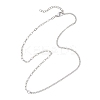 304 Stainless Steel Twisted Chain Paperclip Chain Necklaces NJEW-JN05781-01-5