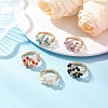 Natural Gemstone Finger Rings RJEW-TA00221-1