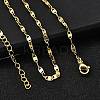 Brass Mariner Link Chain Necklaces NJEW-M108-06G-4