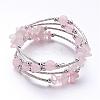 Four Loops Wrap Gemstone Beads Bracelets BJEW-JB02590-2
