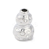 Brass Pave Clear Cubic Zirconia Beads LS-KK-F875-14P-1
