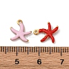304 Stainless Steel Enamel Charms STAS-D361-04G-3