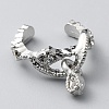 Clear Cubic Zirconia Teardrop Charms Cuff Earrings EJEW-WH0047-10P-1