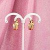 Cubic Zirconia C-shape Stud Earrings JE944B-4