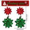 4 Pairs 4 Colors Christmas Star Alloy Dangle Stud Earrings for Women EJEW-AN0002-26-2