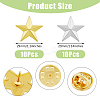 20Pcs 2 Colors Alloy Star Brooches JEWB-FH0001-42-2