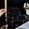 3Pcs 3 Sizes Round Acrylic Display Riser Holder ODIS-WH0030-247-3