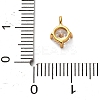 925 Sterling Silver Clear Cubic Zirconia Flat Round Charms STER-U009-07G-02-3