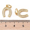 Rack Plating Brass Micro Pave Clear Cubic Zirconia Pendants LS-ZIRC-P118-01G-3