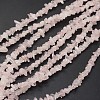 Chips Natural Rose Quartz Beads Strands X-G-N0164-39-1