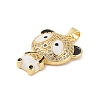 Brass Micro Pave Cubic Zirconia Pendants KK-E111-42G-02-2