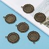 Tibetan Style Alloy Pendant Cabochon Settings TIBE-T003-08AB-NR-4
