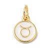 Real 18K Gold Plated Brass Enamel Charms KK-L216-001G-D02-1