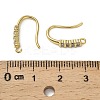 Brass Micro Pave Clear Cubic Zirconia Earring Hooks KK-B142-27G-3