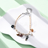 12Pcs 12 Colors Natural & Synthetic Gemstone Chip Charm Bracelets for Men Women BJEW-G743-03-2