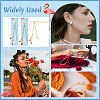 Glass & Acrylic Beaded Knitting Row Counter Chains HJEW-AB00549-6