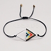 Rhombus Loom Pattern MIYUKI Seed Beads Bracelets for Women BJEW-C011-36D-1