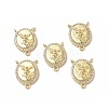 Eco-Friendly Rack Plating Brass Micro Pave Cubic Zirconia Chandelier Components Links LS-KK-F845-11G-4