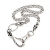 304 Stainless Steel Cuban Link Chain Skull Pants Chains with S-Hooks AJEW-D001-01A-ASP-5