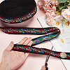 11 Yards Polycotton(Polyester Cotton) Embroidery Flower Ribbon OCOR-GA0001-98A-3