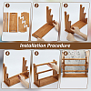Three Layers T-Bar Wood Bracelet Organizer Display Stands BDIS-WH0011-04-3