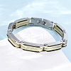 304 Stainless Steel Link Chain Bracelets for Women Men BJEW-R018-09GP-2