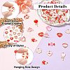 64Pcs 16 Styles Heart Alloy Enamel Charms ENAM-CJ0007-19-3