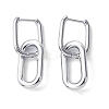 Non-Tarnish 304 Stainless Steel Hoop Earrings for Women LS-EJEW-D111-03P-1