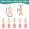 60Pcs 2 Colors Alloy Enamel Pendants ENAM-HY0001-36-2