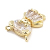 Brass Pave Clear Cubic Zirconia Pendants LS-KK-Z061-18G-01-2