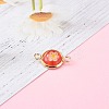 Handmade Millefiori Glass Links Connectors X-PALLOY-JF00628-6