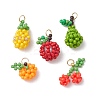5Pcs Glass Seed Beaded Pendants PALLOY-MZ00478-1