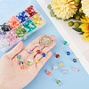 200Pcs 10 Color Transparent Frosted Glass Charms PALLOY-GO00001-4