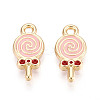 Light Gold Tone Alloy Enamel Pendants FIND-N011-17KCG-1