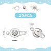 304 Stainless Steel Snap Clasps STAS-UN0009-06P-3