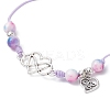 Natural Dyed White Jade Braided Bead Bracelets BJEW-JB09823-03-2