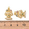 Brass Micro Pave Cubic Zirconia Pendants KK-C143-35B-G-3