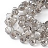 Transparent Electroplate Glass Beads Strands EGLA-F152A-PL01-3