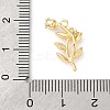 Brass Pave Clear Cubic Zirconia Pendants KK-V016-02G-3