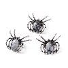 Natural Snowflake Obsidian Brooch G-A176-C18-1-1