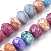 Opaque Baking Painted Glass Beads Strands EGLA-N006-009B-A18-1
