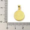 Rack Plating Brass Pave Nature Shell Cross Pendants KK-C074-34G-3