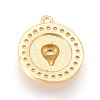 Brass Micro Pave Cubic Zirconia Pendants KK-F809-08G-2