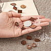 Coconut Brown Wood Stud Earring Findings EJEW-TA0010-06P-33