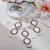 Oval Alloy & Iron Flower Bouquet Photo Hangings Brooches Making Kits JEWB-LP00001-1