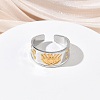 304 Stainless Steel Cuff Open Rings RJEW-Z121-02GP-05-2