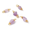 Natural Lavender Amethyst Links Connectors PALLOY-JF01091-03-1