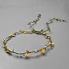 Polyester Artificial Rose Garland Headbands Hair Vine AJEW-WH20019-03A-2